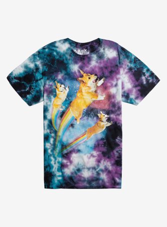 Corgi Rainbow Galaxy Tie Dye T-Shirt