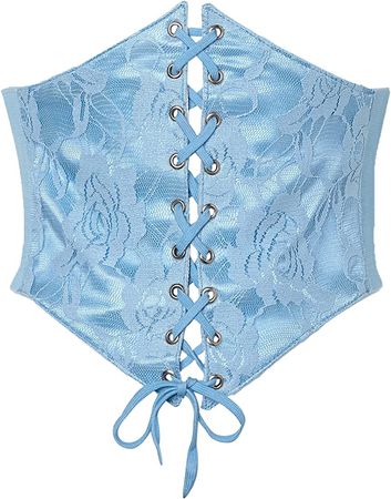 Daisy corsets Women's Lavish Lt Blue Lace Corset Belt Cincher, Small at Amazon Women’s Clothing store