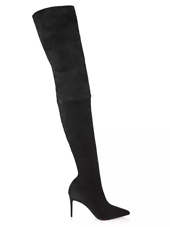 Shop Christian Louboutin Kate 85MM Suede Over-The-Knee Boots | Saks Fifth Avenue