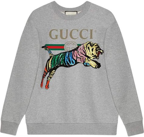 Oversize sweatshirt with tiger