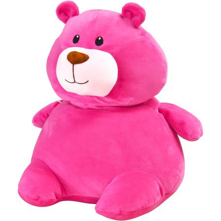 Spark. Create. Imagine. 13" Large Pudgy Pink Bear Plush Animal - Walmart.com