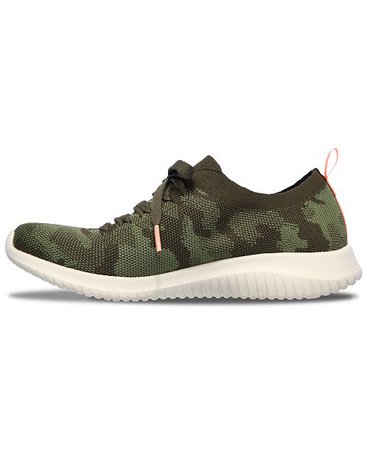 Skechers Women's Ultra Flex Wild Pursuer Casual Sneakers from Finish Line & Reviews - Finish Line Athletic Sneakers - Shoes - Macy's green