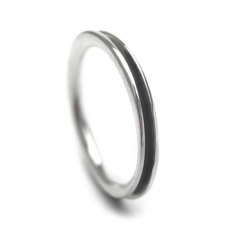 Forged Slim Oxidized Ring – The Smithery . artist made goods .
