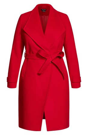 City Chic So Chic Wrap Coat | Nordstrom