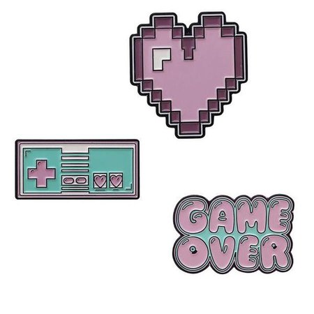 Pastel Gamer Girl Game Controller Enamel Pin Brooch | Kawaii Babe
