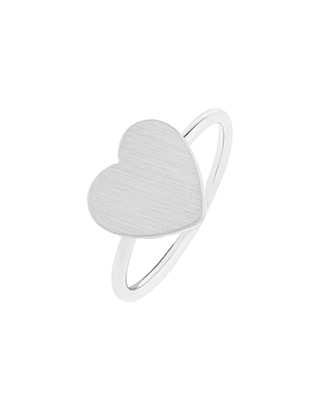Brushed Heart Ring