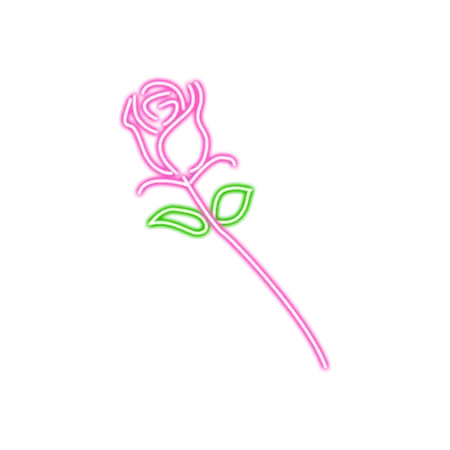 neon rose sign