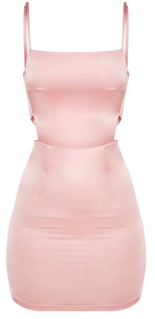 pink cut out dress