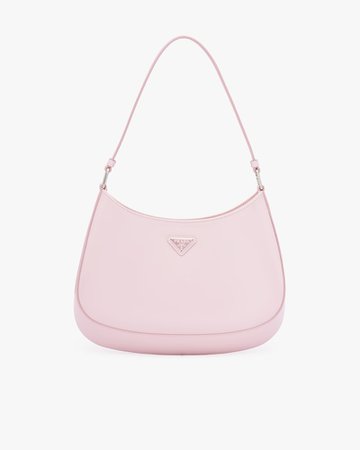 Alabaster Pink Prada Cleo brushed leather shoulder bag | Prada