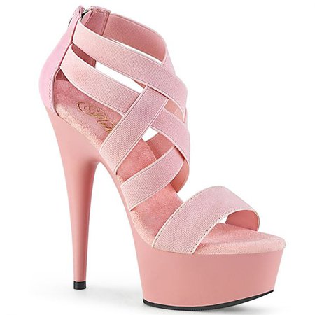 Plateau High Heels DELIGHT-669 - Baby Pink, Pleaser