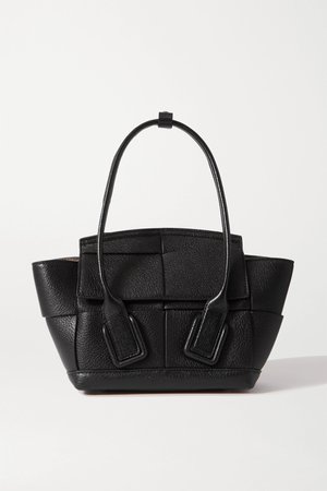 Black Arco mini textured-leather tote | Bottega Veneta | NET-A-PORTER