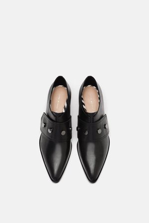 LEATHER POINTED MONK SHOES - View all-WOMAN-SHOES | ZARA United Kingdom