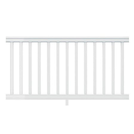 Freedom (Assembled: 8-ft x 3-ft) Prescot White PVC Deck Rail Kit with Balusters in the Deck Railing Kits department at Lowes.com