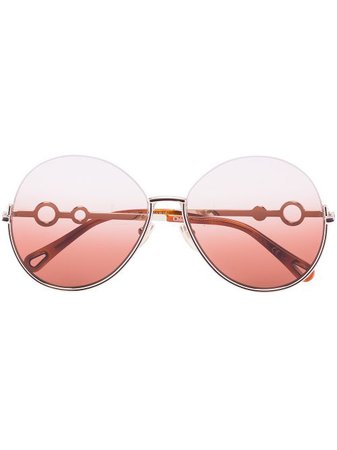 Shop Chloé Eyewear Sofya round-frame sunglasses with Express Delivery - FARFETCH