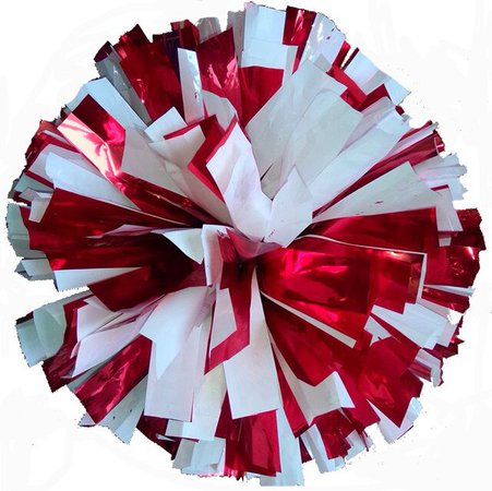 Metal red mix white cheerleading pom poms (2pieces/lot) Cheerleader pompon The Handle can choose The Color can free combination|Pom Poms| - AliExpress