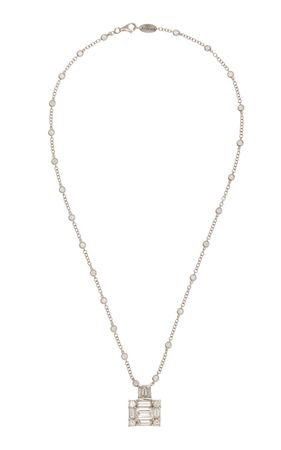Mega Clarity Diamond Pendant 18k White Gold Necklace By Mindi Mond | Moda Operandi