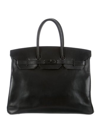 Hermès Box So Black Birkin 35 - Handbags - HER255145 | The RealReal
