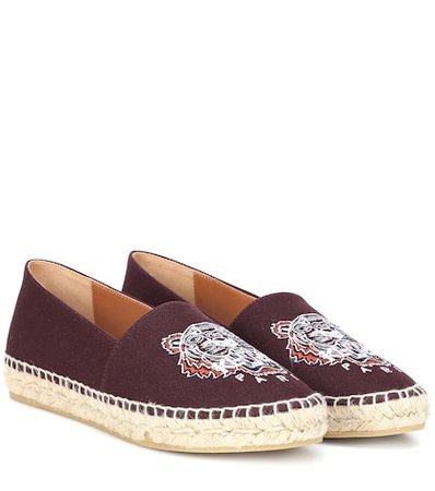 Embroidered canvas espadrilles