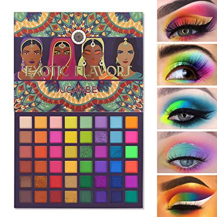 Amazon.com : UCANBE EXOTIC FLAVORS Neon Eyeshadow Makeup Palette - 48 Colorful High Pigmented - Rainbow Matte Shimmer Glitter Eye Shadow Make Up Pallet Gift Set : Beauty