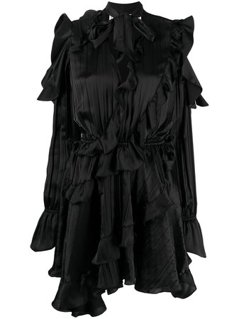 Shop Off-White creased ruffled cocktail dress with Express Delivery - FARFETCH