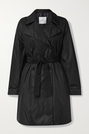 Black Meboula double-breasted shell down coat | Moncler | NET-A-PORTER