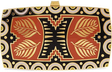 13BC - The Discovery Gold-tone And Enamel Clutch