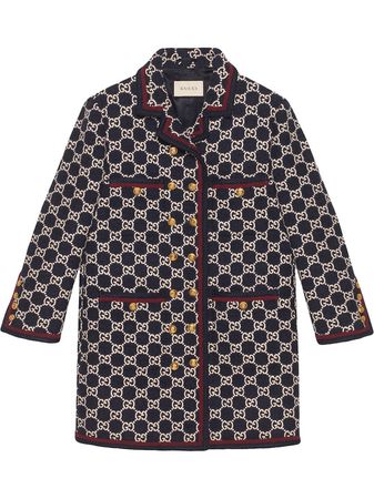 Shop Gucci GG pattern tweed coat with Express Delivery - FARFETCH