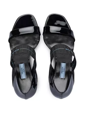 Prada Elasticated logo strap sandals £645 - Fast Global Shipping, Free Returns