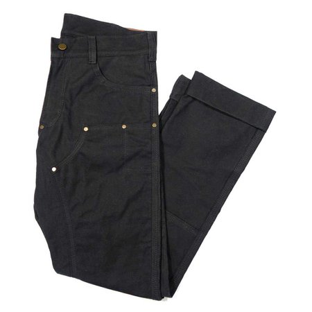 GN.01 Waxed Canvas Fitted Work Pant - Black