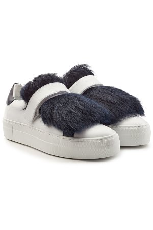 Victoire Leather Sneakers with Lamb Fur Gr. EU 39