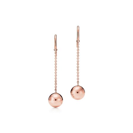 Shop Tiffany HardWear 18K Rose Gold Ball Hook Earrings | Tiffany & Co.