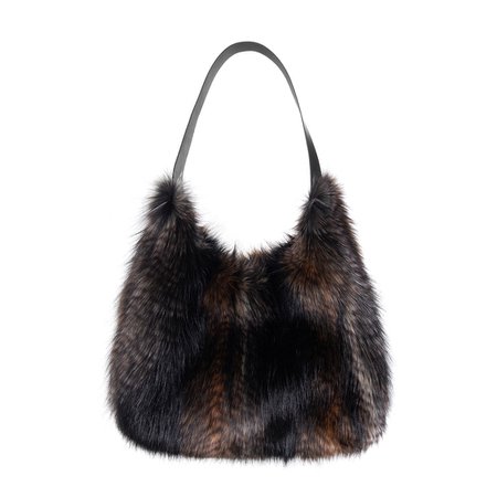 Brown Quail Faux Fur Weekender Bag by Helen Moore