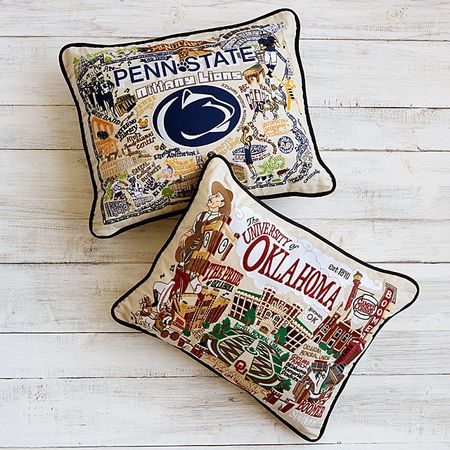 Embroidered College Pillows | college decor | UncommonGoods