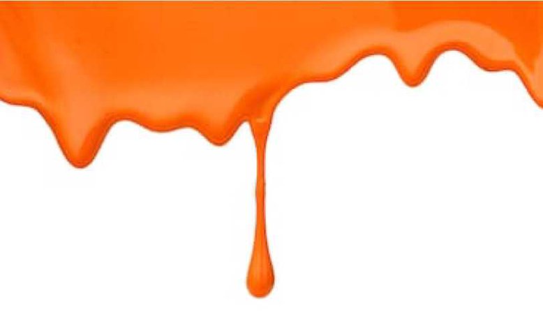 orange paint drip