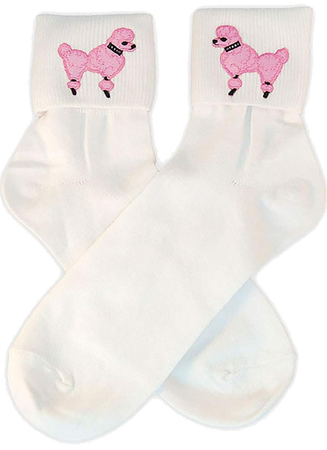 pink poodle socks