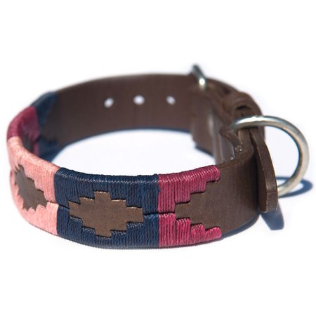 Polo Dog Collar - Berry/navy/pink - dog collars - Dog Collars & Leads - Pioneros
