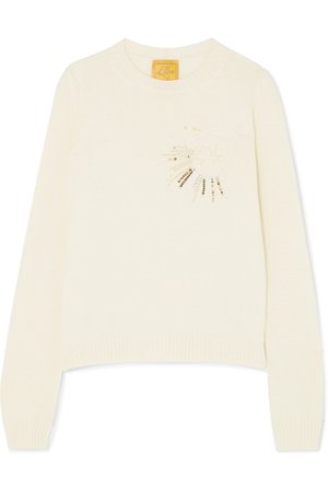 Le Lion | Sagittarius embellished embroidered wool sweater | NET-A-PORTER.COM