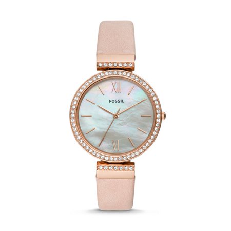 Madeline Three-Hand Blush Leather Watch - Fossil