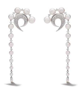 Tasaki 18kt White Gold Diamond Cove Earrings | Farfetch.com