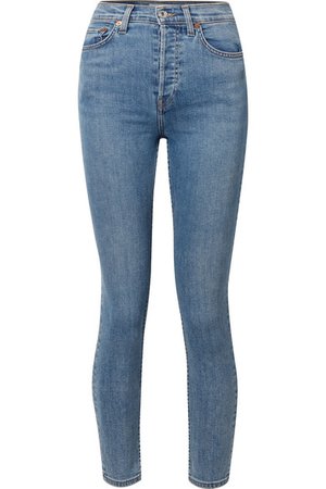 RE/DONE | Originals High-Rise Ankle Crop Ultra Stretch Skinny Jeans | NET-A-PORTER.COM