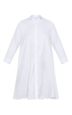 Leni White Shirt Dress - Dresses - PrettylittleThing | PrettyLittleThing