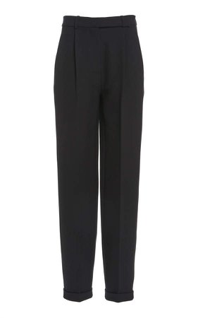 Victoria Beckham Pleated Tapered Cady Pants