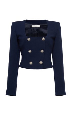 Double-Breasted Wool-Crepe Jacket By Alessandra Rich | Moda Operandi