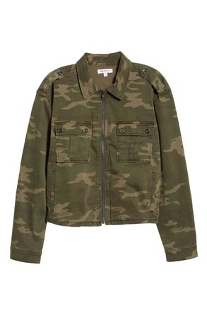 Good American Camo Print Military Jacket (Regular & Plus Size) | Nordstrom