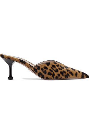Prada | 70 leopard-print calf hair mules | NET-A-PORTER.COM