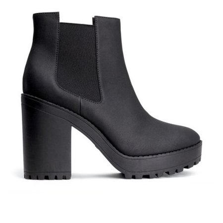 black leather chelsea boot H&M