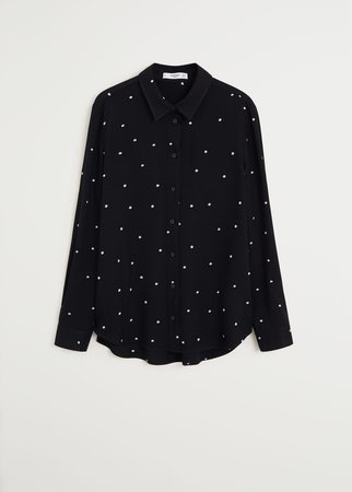 Polka-dot flowy shirt - Women | Mango USA