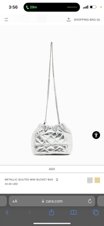 silver Zara bag