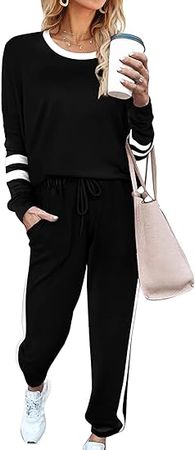 Amazon.com: Aloodor Sweatsuit for Women 2 Piece Outfits for Womens Crewneck Sweatshirts Pullover : Clothing, Shoes & Jewelry
