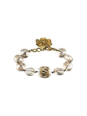 Gucci Flower Charm Beaded Bracelet 610367I46208063 | Farfetch